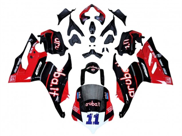 Carena Moto Ducati Panigale V4 V4S 2018-2019 - Rosso Nero Lucido Aruba 11