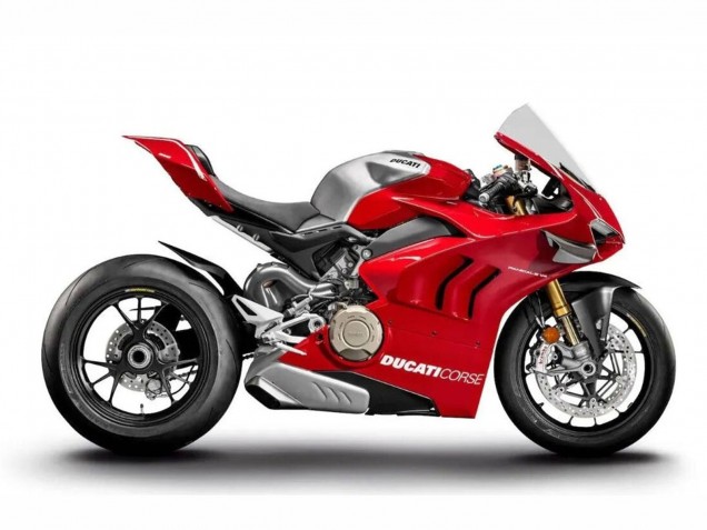 Carena Moto Ducati Panigale V4 V4S 2020-2021 - Argento Rosso