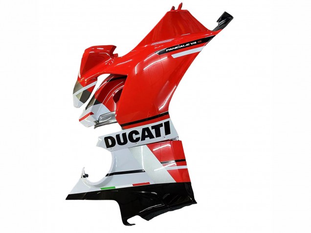 Carena Moto Ducati Panigale V4 V4S 2018-2019 - Bianco Argento Rosso Nero Lucido
