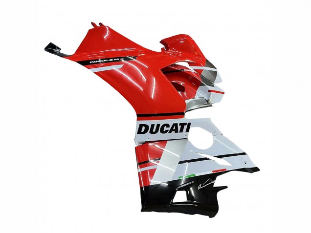 Carena Moto Ducati Panigale V4 V4S 2018-2019 - Bianco Argento Rosso Nero Lucido