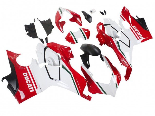 Carena Moto Ducati Panigale V4 V4S 2018-2019 - Bianco Rosso Nero Opaco