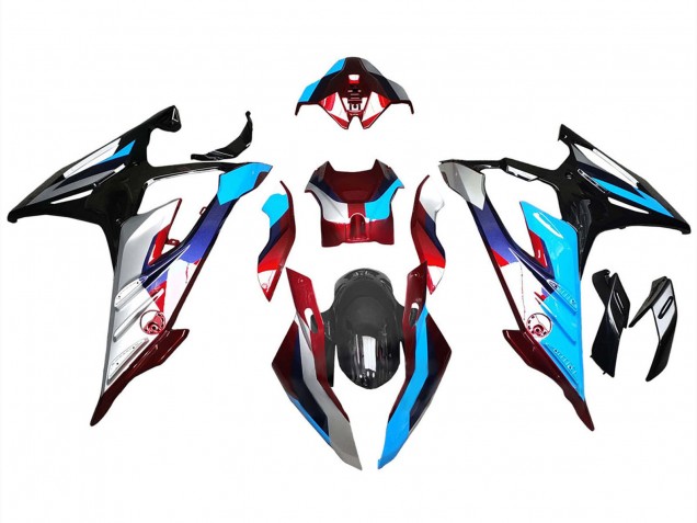 Carena Moto BMW S1000RR 2023-2024 - Argento Rosso Blu Nero