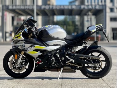 Carena Moto BMW S1000RR 2023-2024 - Argento Giallo Fibra di Carbonio Fabbrica