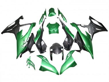 Carena Moto BMW S1000RR 2019-2022 - Nero Lucido Verde Fibra di Carbonio Fabbrica