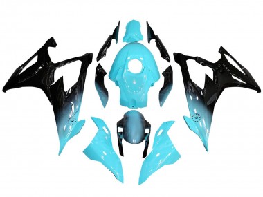 Carena Moto BMW S1000RR 2019-2022 - Azzurro Chiaro Nero Fabbrica