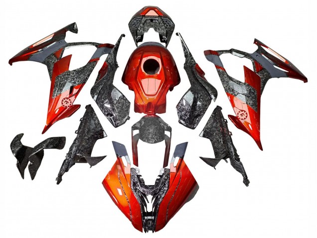 Carena Moto BMW S1000RR 2019-2022 - Arancione Scuro Forgiato Fibra di Carbonio