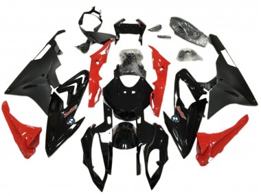 Carena Moto ABS BMW S1000RR 2017-2018 - Rosso Nero Lucido Nero Opaco Fabbrica