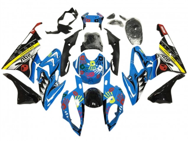 Carena Moto BMW S1000RR 2017-2018 - Blu Giallo Nero Squalo