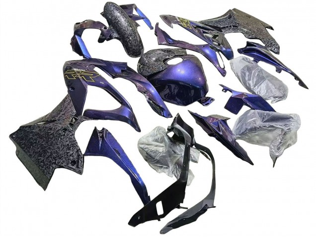 Carena Moto BMW S1000RR 2015-2016 - Pendenza Viola Blu Forgiato Fibra di Carbonio