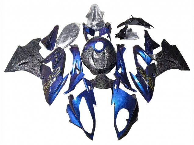 Carena Moto BMW S1000RR 2015-2016 - Pendenza Viola Blu Forgiato Fibra di Carbonio
