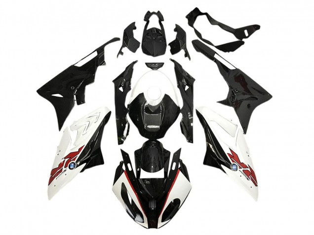 Carena Moto BMW S1000RR 2015-2016 - Bianco Nero Fibra di Carbonio