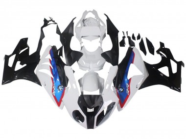 Carena Moto BMW S1000RR 2009-2014 - Bianco Rosso Blu Nero Lucido HP Becker Carbon Fabbrica