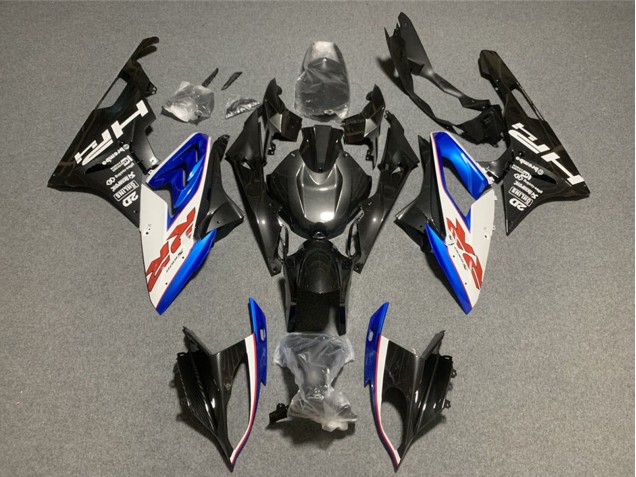 Carena Moto BMW S1000RR 2009-2014 - Bianco Blu Nero Lucido HP Rosso RR