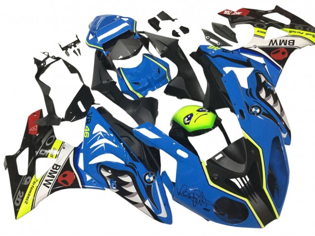 Carena Moto BMW S1000RR 2009-2014 - Blu Giallo Rosso Nero Squalo VR 46