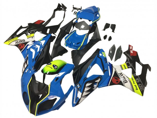 Carena Moto BMW S1000RR 2009-2014 - Blu Giallo Rosso Nero Squalo VR 46