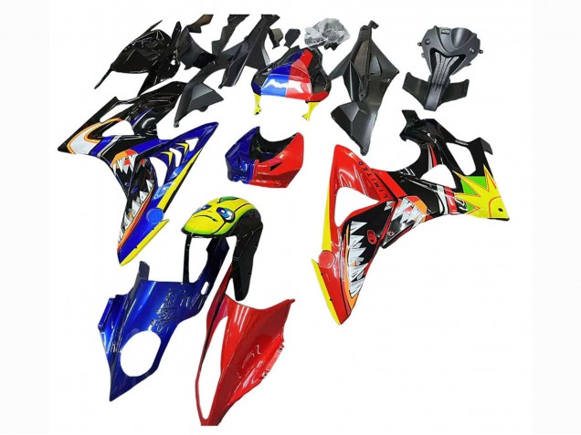 Carena Moto BMW S1000RR 2009-2014 - Rosso Blu Giallo Squalo