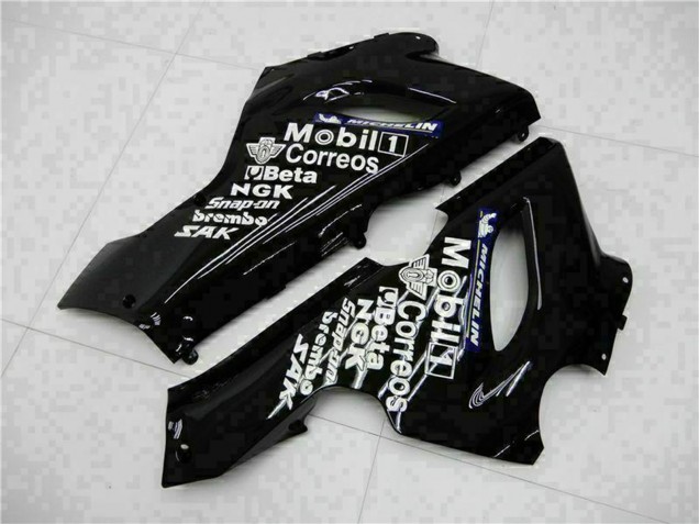 Carena Moto Kawasaki ZX6R 2005-2006 - Nero Lucido Bianco West