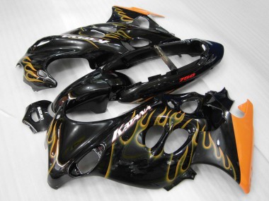 Carena Moto Suzuki GSX600F/GSX750F 2004-2006 - Nero Lucido Arancia Fiamma Katana Fabbrica