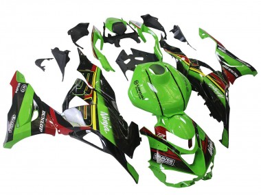 Carena Moto Kawasaki ZX6R 2023-2025 - Verde Nero Rosso Giallo Dunlop Fabbrica