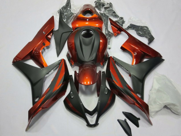 Kit Carena Moto Honda CBR600RR 2007-2008 - Arancia Nero Opaco