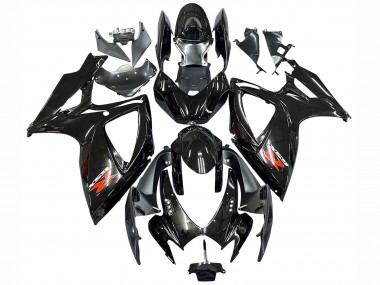 Carena Moto Suzuki GSXR 600 / GSXR 750 2006-2007 - Nero Lucido Argento Rosso Fabbrica