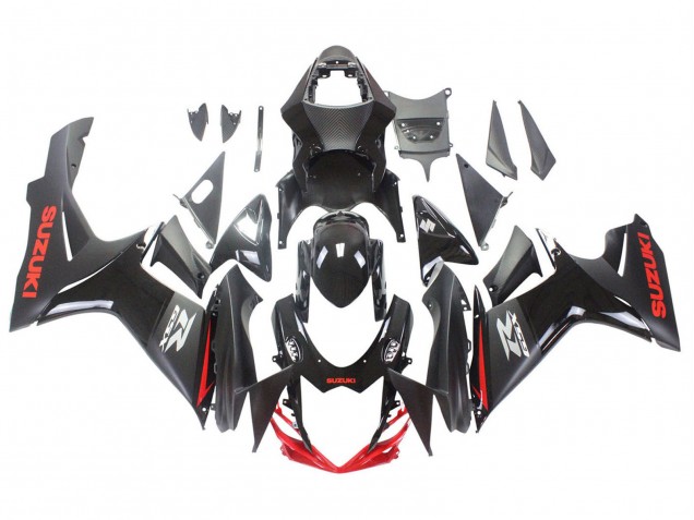 Carena Moto Suzuki GSXR 600 / GSXR 750 2011-2024 - Nero Grigio Rosso Linea