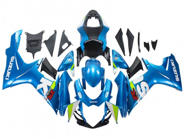 Carena Moto Suzuki GSXR 600 / GSXR 750 2011-2024 - Azzurro Chiaro Verde Bianco Rosso