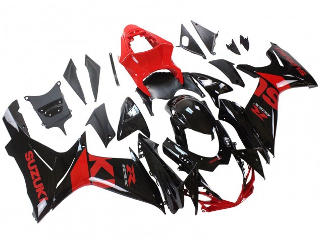 Kit Carena Moto Suzuki GSXR 600 / GSXR 750 2011-2024 - Rosso Nero Lucido