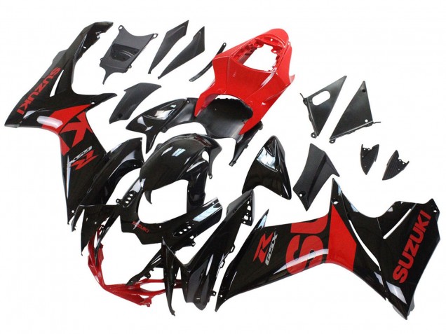 Kit Carena Moto Suzuki GSXR 600 / GSXR 750 2011-2024 - Rosso Nero Lucido