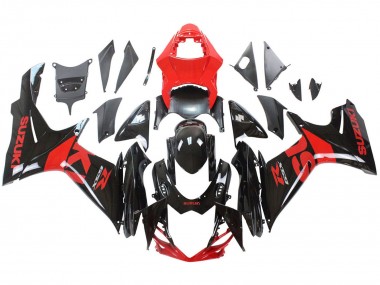 Kit Carena Moto Suzuki GSXR 600 / GSXR 750 2011-2024 - Rosso Nero Lucido Fabbrica