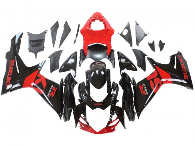 Kit Carena Moto Suzuki GSXR 600 / GSXR 750 2011-2024 - Rosso Nero Lucido