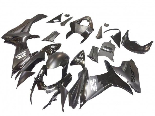 Carena Moto Suzuki GSXR 600 / GSXR 750 2011-2024 - Nero Opaco Nero Lucido Bianco Decal