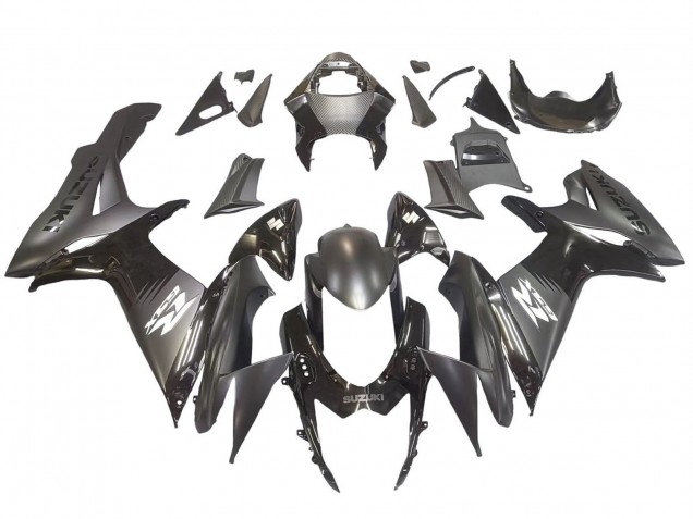 Carena Moto Suzuki GSXR 600 / GSXR 750 2011-2024 - Nero Opaco Nero Lucido Bianco Decal