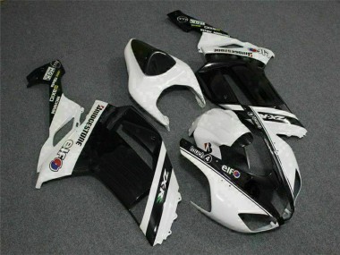 Carena Moto Kawasaki ZX6R 2007-2008 - Nero Bianco Elf Fabbrica