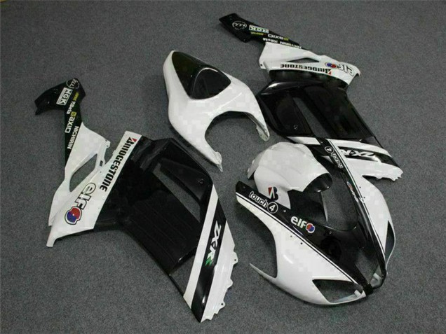 Carena Moto Kawasaki ZX6R 2007-2008 - Nero Bianco Elf