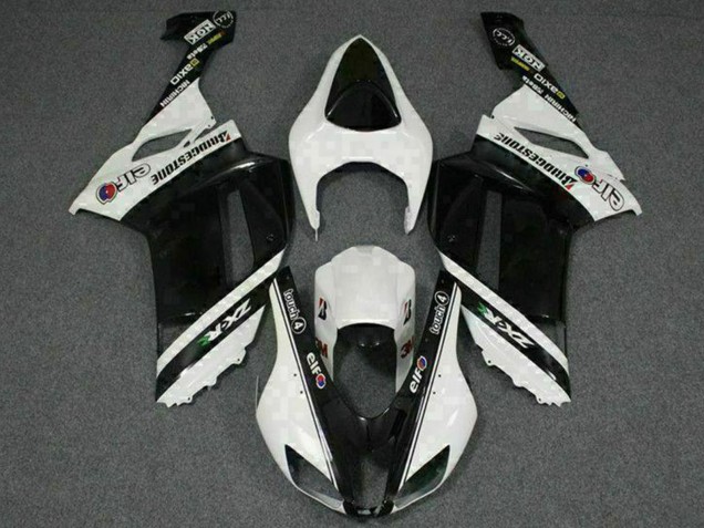 Carena Moto Kawasaki ZX6R 2007-2008 - Nero Bianco Elf