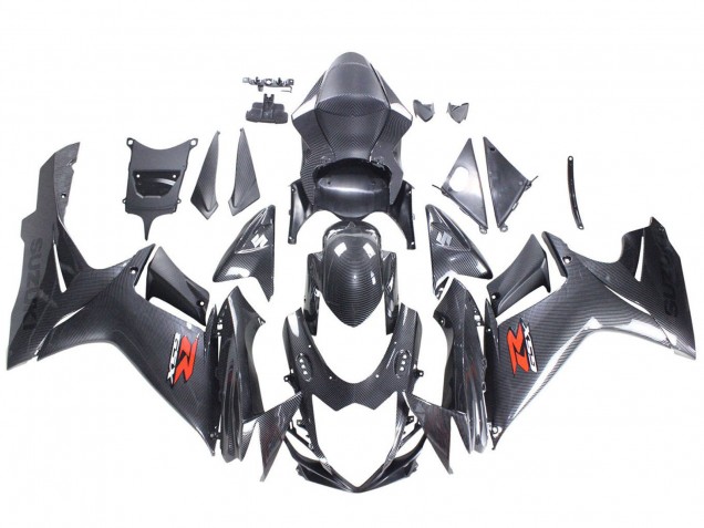 Carena Moto Suzuki GSXR 600 / GSXR 750 2011-2024 - Nero Fibra di Carbonio Rosso
