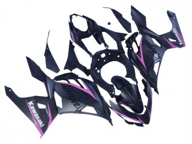 Carena Moto Kawasaki Ninja 400 2018-2024 - Nero Opaco Rosa Fabbrica