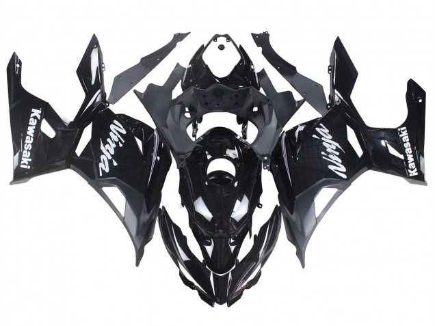 Carena Moto Kawasaki Ninja 400 2018-2024 - Nero Lucido Nero Opaco Bianco Decals