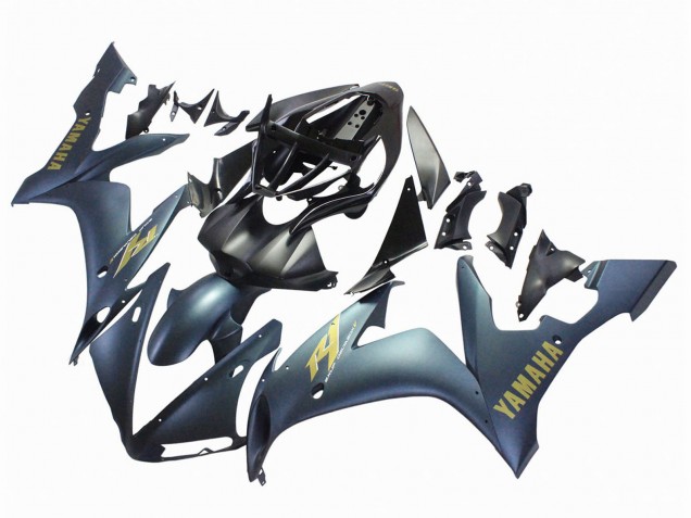 Carena Moto Yamaha YZF 1000 R1 2004-2006 - Blu Scuro Oro Decals