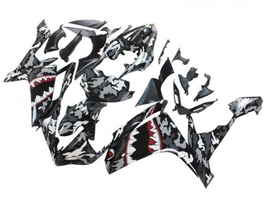 Carena Moto Yamaha YZF 1000 R1 2007-2008 - Grigio Bianco Camouflage Squalo Fabbrica