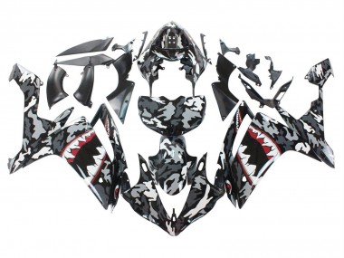 Carena Moto Yamaha YZF 1000 R1 2007-2008 - Grigio Bianco Camouflage Squalo Fabbrica