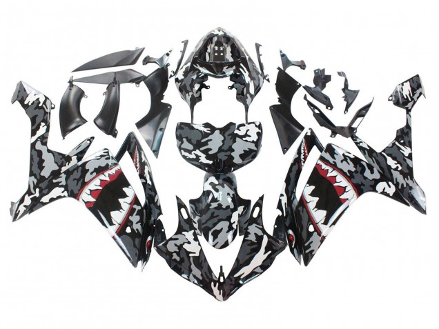 Carena Moto Yamaha YZF 1000 R1 2007-2008 - Grigio Bianco Camouflage Squalo
