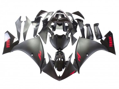 Carena Moto Yamaha YZF 1000 R1 2009-2011 - Nero Opaco Rosso Decal Fabbrica