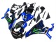 Carena Moto Yamaha YZF 1000 R1 2015-2019 - Blu Nero Opaco Verde Mostro ENEOS