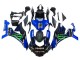 Carena Moto Yamaha YZF 1000 R1 2015-2019 - Blu Nero Opaco Verde Mostro ENEOS