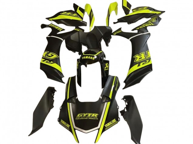 Carena Moto Yamaha YZF 1000 R1 2020-2025 - Nero Lucido Fluorescent Giallo