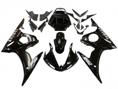 Carena Moto Yamaha YZF R6S 2006-2009 - Nero Lucido Bianco Decals Fabbrica