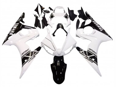 Carena Moto Yamaha YZF R6 2003-2004 - Bianco Nero Lucido Fabbrica