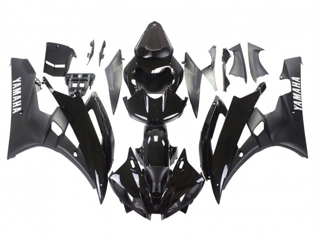 Carena Moto Yamaha YZF 600 R6 2006-2007 - Nero Lucido Nero Opaco